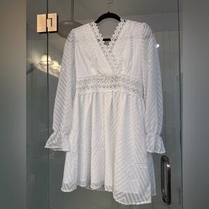Beachy white springtime lace dress from Cupshe.